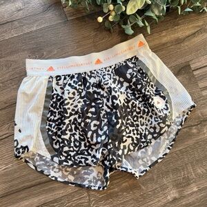 Adidas by Stella McCartney Truepace Shorts – Sz S – Black & White Leopard Print